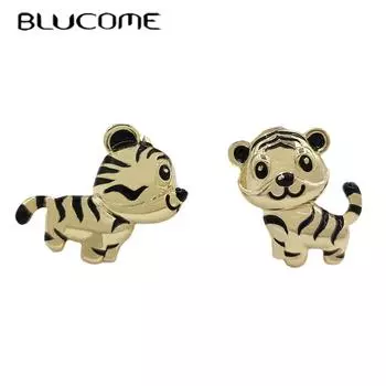Blucome новейшие милые маленькие тигровые медные броши в форме животных, корсажный костюм, шарф, булавки для хиджаба