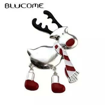 Blucome, Новое поступление, броши Chriatmas, эмалированная брошь желтого цвета для женщин и мужчин, пальто, шарф, костюм, булавки для хиджиаба серебряный