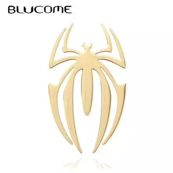 Blucome новые металлические броши-пауки для женщин, классические милые вечерние повседневные булавки с насекомыми, одежда, аксессуары для шарфов, подарки золотой