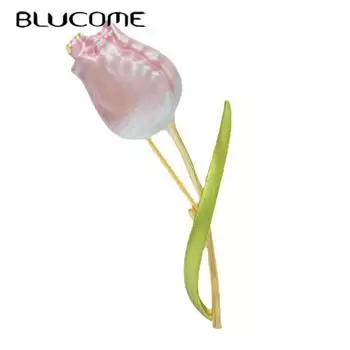 Blucome Роскошная модная брошь с цветком, эмалированная медная брошь для женщин, свадебных вечеринок, офисных булавок для корсажа