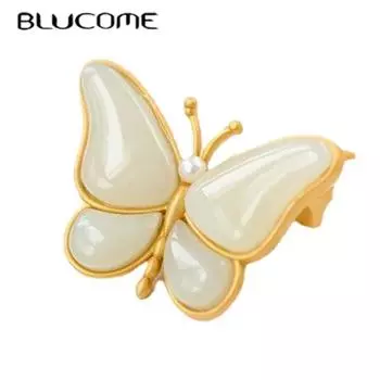 Blucome высококачественная элегантная сапфировая брошь-бабочка для женщин и мужчин, костюм, булавки для хиджаба, подарки зелёный