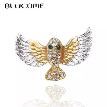 Blucome золотой цвет брошь в форме орла эмаль сплав корсаж аксессуары женские ветеринарные подарки костюм воротник свитер зажимы ювелирные изделия золотой
