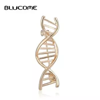 Blucome золотой цвет в форме клетки броши для женщин медицинский ученый пальто рубашка значок химия ювелирные изделия подарок для доктора медсестры булавки золотой