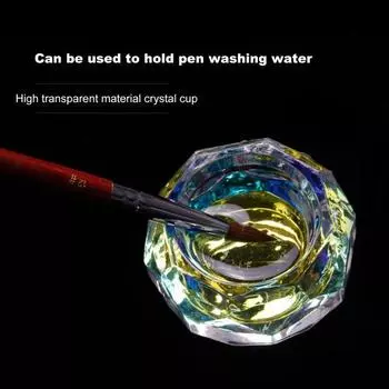 Блюдо для дизайна ногтей, широкое применение, износостойкий аксессуар, акриловая жидкая пудра для ногтей, тарелка с Dappen, чаша