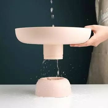 Блюдо для фруктов, круглая сливная корзина для фруктов, контейнер в современном стиле для кухонной стойки, центральная часть стола 4