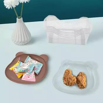 Блюдо для плевания костями для взрослых Фруктовое блюдо Домашнее блюдо для плевания костями Мусорное блюдо Блюдо для плевания костями Сухофруктовое блюдо Блюдо для плевания костями Bear/10pcs коричневый