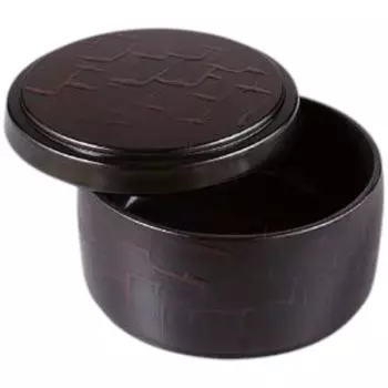 Блюдо для суши Чирашидзуси Тайкомаруджу Покрытое маслом Черный лак Внутренняя часть Сделано в Японии J-kitchens (Бочка для суши, Бочка)