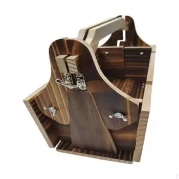 Блюдо для сыра и фруктов Мини-стол для пикника 2 в 1 с держателем для стакана Прочный поднос для вина и закусок Light Brown