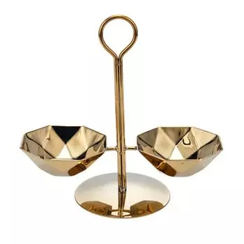 Блюдо для закусок из нержавеющей стали Ассорти из сушеной дыни и орехов Поднос для закусок Высокая креативная тарелка Тарелка для закусок Ktv