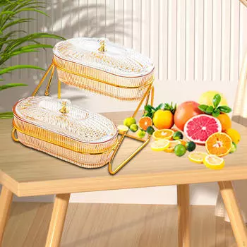 Блюдо для закусок из сухофруктов Поднос для сервировки Контейнер для подачи на стол Многоуровневая подставка Nordic Stylish для орехов Печенье коричневый