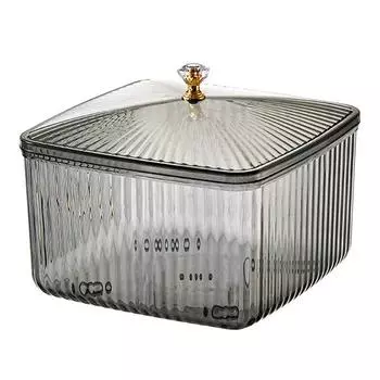 Блюдо для закусок с крышкой, большая емкость, прозрачное сервировочное блюдо, многоцелевой контейнер, пластиковая тарелка для печенья, орехов, сухофруктов, еды