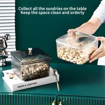 Блюдо для закусок с крышкой, большая емкость, прозрачное сервировочное блюдо, многоцелевой контейнер, пластиковая тарелка для печенья, орехов, сухофруктов, поднос для хранения продуктов, домашнее использование зелёный