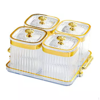 Блюдо для закусок с крышкой для хранения конфет и сухофруктов чистый