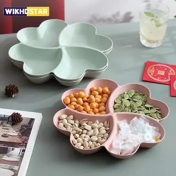 Блюдо с фруктами в форме сердца, креативные тарелки, ящик для хранения, сухофруктов, тарелки для закусок, разделенные, конфет, десертная тарелка, контейнер