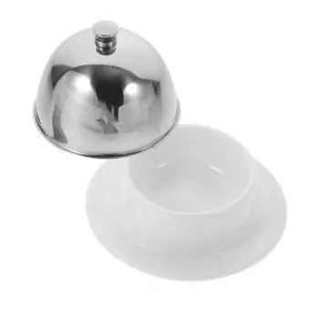 Блюдо Соевая посуда Соус Керамические миски для масла Гаджет Тарелка Приправы Тарелки Керамические Подставка для кексов из нержавеющей стали серебряный