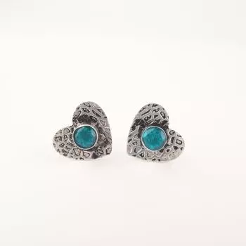 Blue Apatite Gemstone 925 Sterling Silver Jewelry Handmade Stud Earrings 0.6 EE-143-11