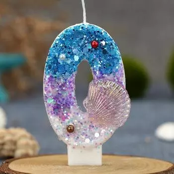 Blue Birthday Number Candle Pearled Cake Funny Decoration Party Supplies Memories Candle Sparkles Beautiful Child Lamps Candles