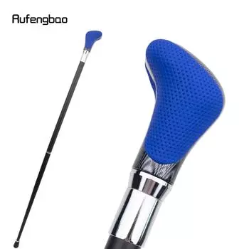 Сине-черная кожаная белая трость для ходьбы, модная декоративная трость для джентльмена, элегантная трость для косплея, посох 94 см