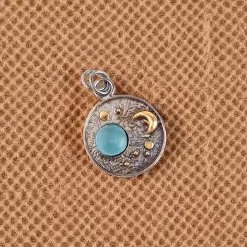 Blue Cat s Eye Gemstone 925 Sterling Silver Jewelry Handmade Women Pendant 1.30 PP-33-41
