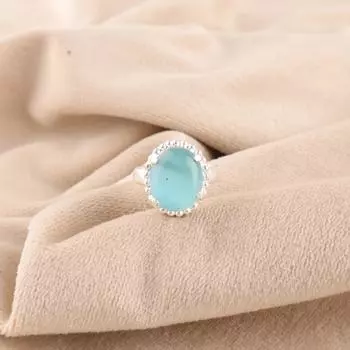 Blue Cat s Eye Stone Promise Full Eternity Wedding New Ring 925 Sterling Silver RR-28-37 4