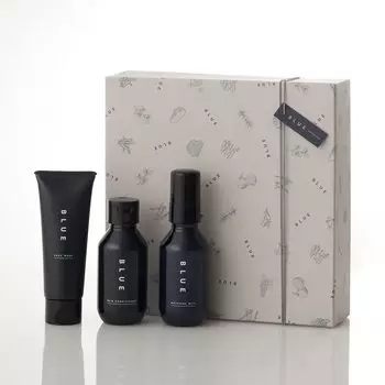 BLUE Face Wash Lotion Emulsion Skin Care Gift Set Care Box Present Gift Skin Care Organic Skin Care Set Dry Skin Sensitive Skin Facial Cleanser Pore