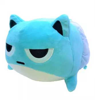 Blue Hamham Baby Hamham Lying Down Big Plush Toy sullen (with eyes)