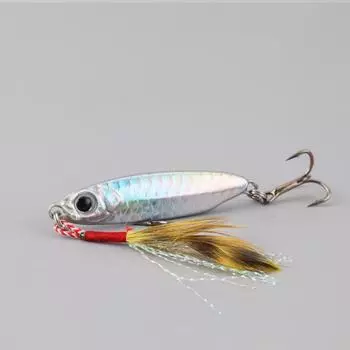 Blue Knife Fish Scale Long Cast Lure for Asp and Bass 7g No Hooks