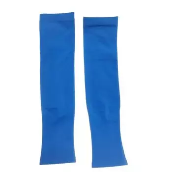 Blue Knight Take-out Oversleeve Sun Protection UV Protection Cycling Cold Oversleeve Arm Guard Gloves Long Thickened Men Blue straight tube 1 pair One size