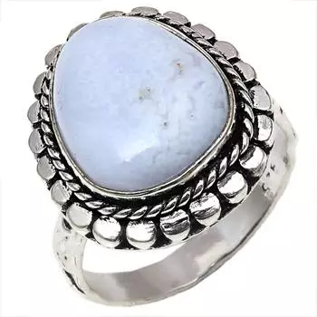 Серебряные украшения ручной работы с синим кружевным агатом 8