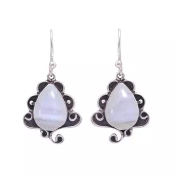 Blue Lace Agate - Namibia 925 Sterling Silver Earring V9837, Blue Earring, Pear Earring, Valentin s Day Gift, Gift For Her, Birthday Gift, Handmade Je