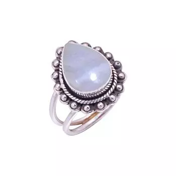 Blue Lace Agate - Namibia Gemstone 925 Sterling Silver Ring V9477, Blue Ring, Pear Ring, Valentin s Day Gift, Gift For Her, Birthday Gift, Handmade Je