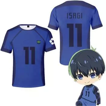 Blue Lock T Shirt Anime Football Team 3D Printed Loose T-shirt Casual Fashion Short Sleeve Men s T-Shirt for Kids T-Shirts S