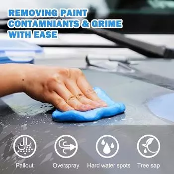 Blue Magic Car Wash Clay Strip - Easily removes dirt and tar, gently treats car paint, ideal vehicle cleaning tool синий