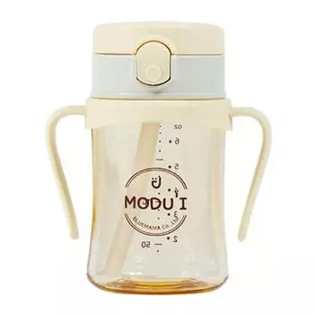 Blue Mama Modooi Renewal One-Touch Соломенная чашка 200мл, сливочное масло, 1 шт.