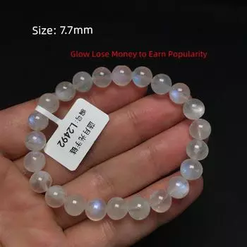 Blue Moonlight Leak-Picking Cream Body Crystal Single Loop Bracelet