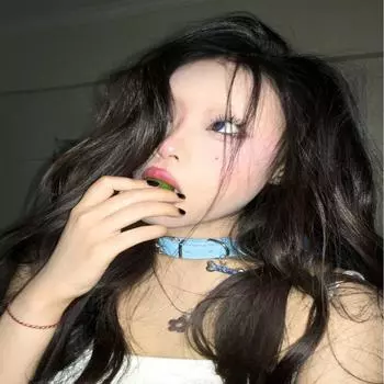 Blue/Pink Harajuku Bone Dog Leather Necklace Rhinestone Funny Couple синий