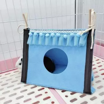 Blue Rabbit Hidden Tent Felt Hamster Nest Corner Hideaway Rabbit Tent House Squirrel синий