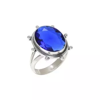 Blue Sapphire 925 Sterling Silver Ring V6336, Blue Ring, Oval Ring, Valentin s Day Gift, Gift For Her, Birthday Gift, Handmade Jewelry, Silver Jewelry