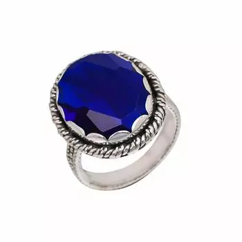 Blue Sapphire Gemstone 925 Sterling Silver Ring V7846, Blue Ring, Oval Ring, Valentin s Day Gift, Gift For Her, Birthday Gift, Handmade Jewelry, Silve