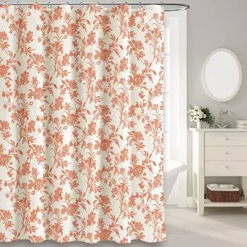 Blue Shower Curtain Floral Cotton Shower Curtain for Bathroom Rural and pastoral style Small Fresh Flowers plastic curtain 120x180CM