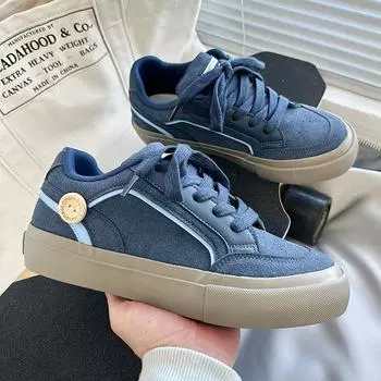 Синие замшевые повседневные кроссовки для мужчин, модные удобные дышащие вулканизированные туфли, мужские трендовые нескользящие мужские кроссовки для скейтбординга 35 зелёный