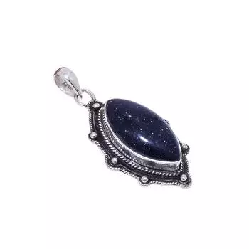 Blue Sunstone 925 Sterling Silver Pendant V9033, Blue Pendant, Marquish Pendant, Valentin s Day Gift, Gift For Her, Birthday Gift, Handmade Jewelry, S