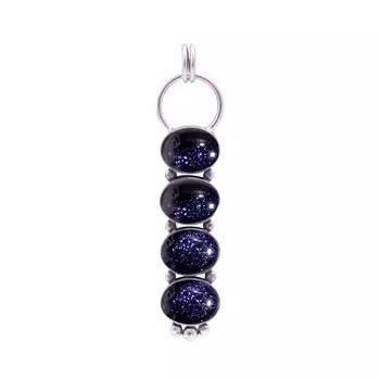 Blue Sunstone Gemstone 925 Sterling Silver Pendant V8927, Blue Pendant, Oval Pendant, Valentin s Day Gift, Gift For Her, Birthday Gift, Handmade Jewel