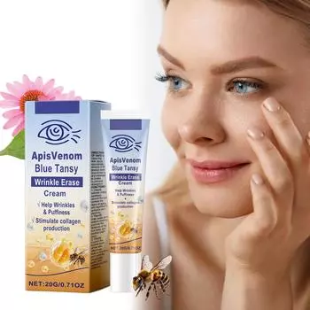Blue Tansy Wrinkle Erase Cream,Крем для стирания морщин,Сыворотка для глаз,Укрепляющее средство против морщин