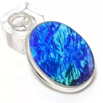 Blue Triplet Opal Gemstone Handmade 925 Sterling Silver Pendant 2.01 O3v87