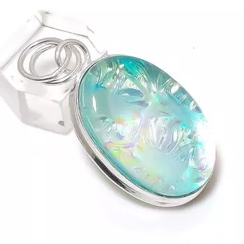 Blue Triplet Opal Gemstone Handmade 925 Sterling Silver Pendant 1.89 b9G05