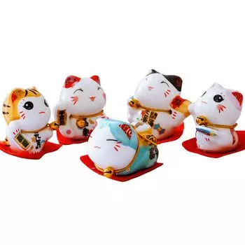 BlueBOA Lucky Cat Стильный Lucky Cat Открывающий кот Кот Разное Lucky Cat Бизнес Бизнес-кот Золотой Lucky Lucky Cat Автомобиль Мини-кот Приглашающий Хороший