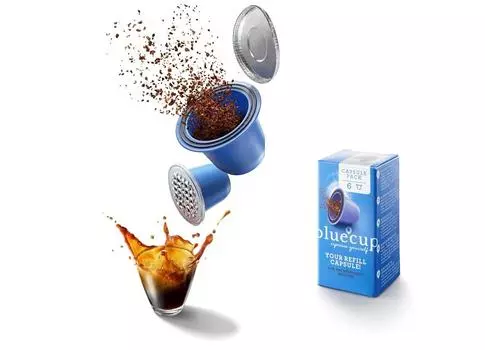 bluecup Blue Cup Coffee Capsule Pack 6 Pack Refill Capsule Coffee Capsule Pack 128648
