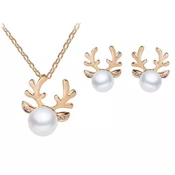 Bluelans серьги подарок ожерелье с оленями рога женские украшения Рождество Earring