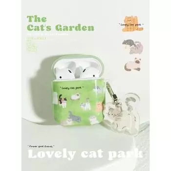 Bluelife Original Graffiti Cat Park Applicable AirPods Protective Case Apple Earphone Case Second Generation Pro2 Cat Park 1/2 Generation